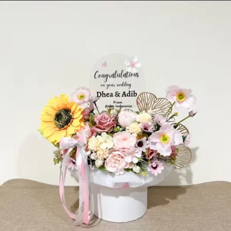 Bloom Box Akrilik Ucapan Wedding Bojongsari
